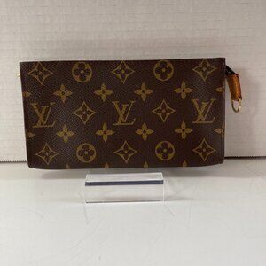 Louis Vuitton Monogram Pouch Leather Brown Zip Logo (174657)